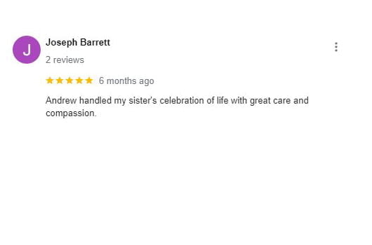 5 star review from Hugh for funeral homes Fort McMurray